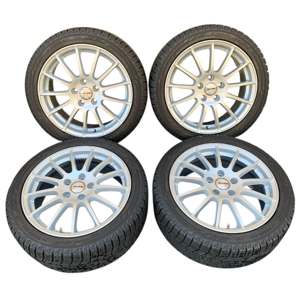 YOKOHAMA ice GUARD iG60 スタッドレス 22年製 215/45R17 IRVINE アルミ付 17×7J ヨコハマ アイスガード