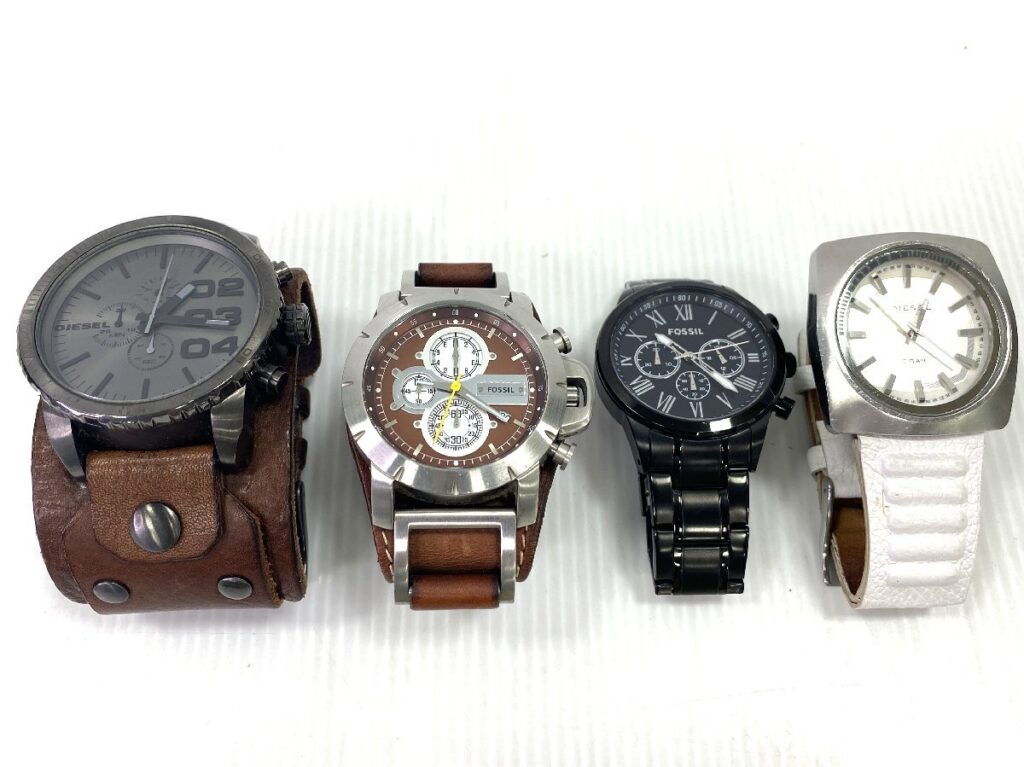 DIESEL/FOSSIL 4点まとめ ディーゼル フォッシル クオーツ 腕時計