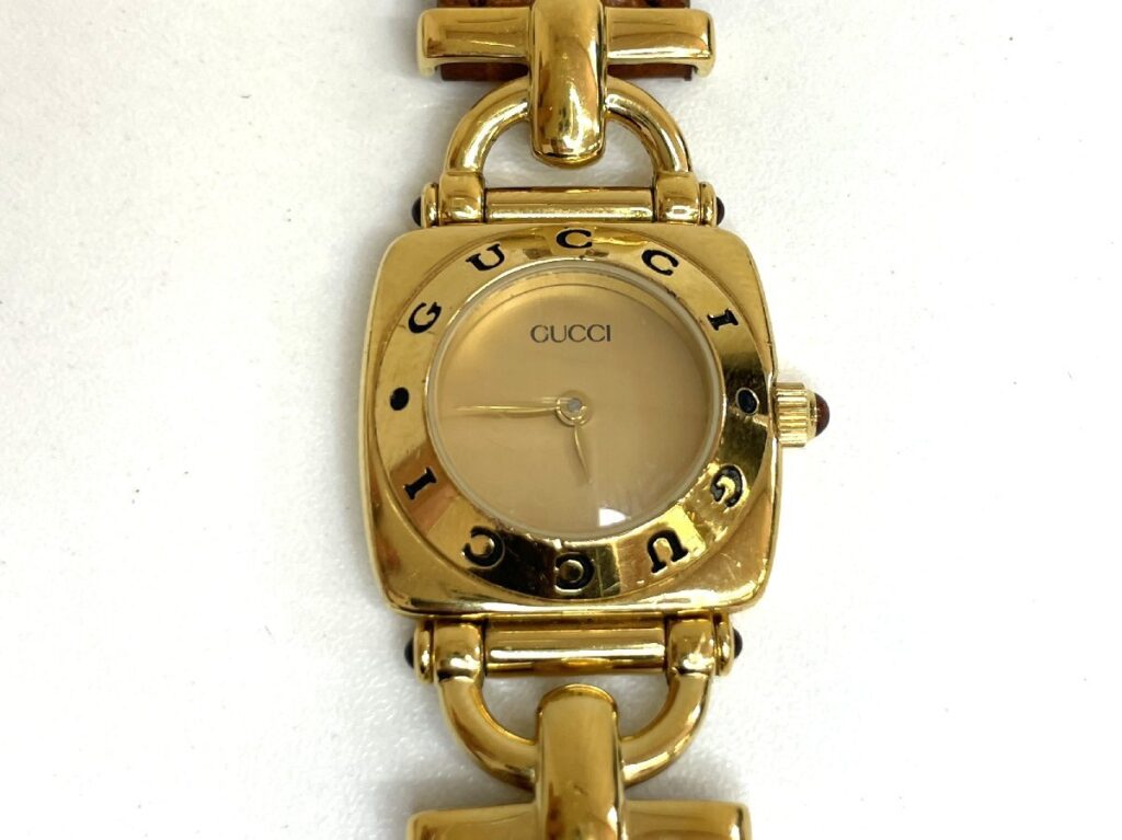 GUCCI 6300L グッチ クォーツ ゴールド文字盤 腕時計