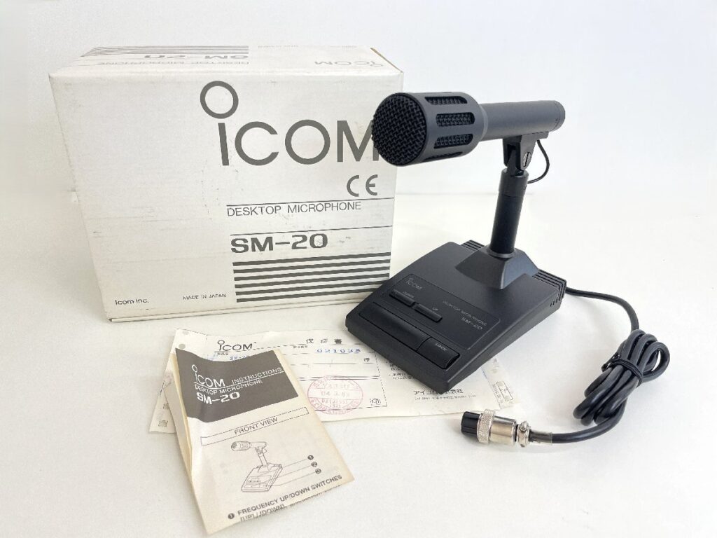 ICOM SM-20 DESKTOP MICRORHPNE アイコム デスクトップマイクロフォン アマチュア無線 スタンドマイク