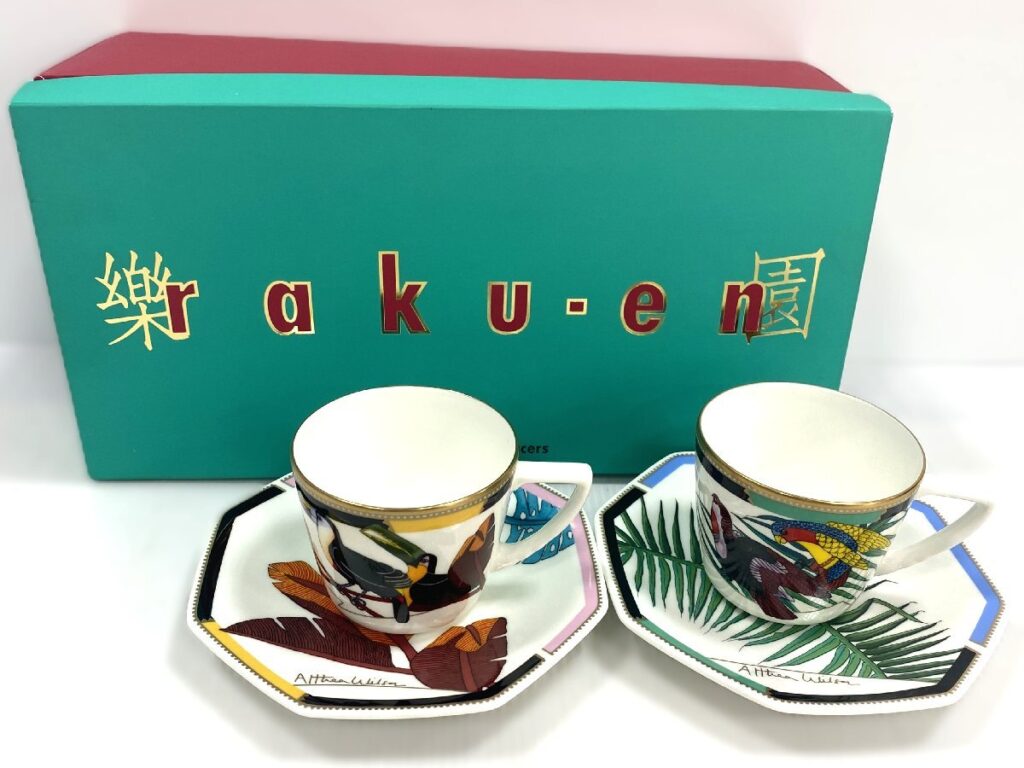 SHISEIDO rakuen ALTHEA WILSON 1992 資生堂 樂園 花椿クラブ アルシア・ウィルソン カップ&ソーサー 2客セット 食器