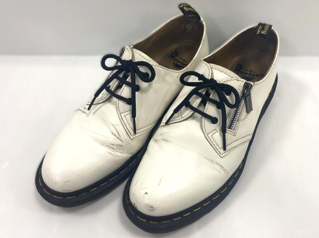Dr.Martens BEAMS 1461 W/ZIP UK9 28cm ドクターマーチン ビームス ホワイト 3ホールシューズ レザーシューズ
