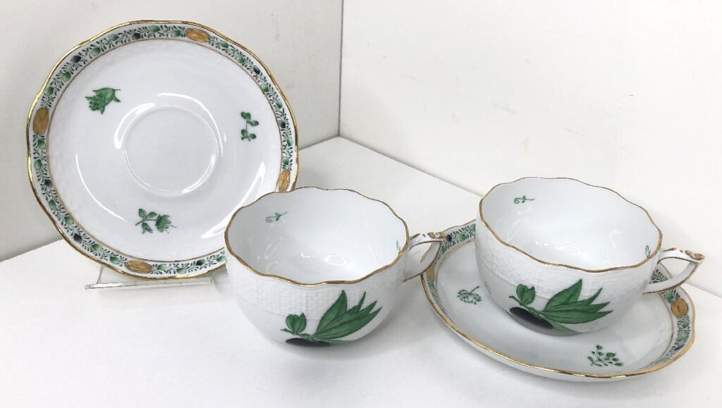 HEREND HVNGARY HANDPAINTED カップ＆ソーサー 2客セット 724/HA 20 106・724/HA 20 k 96 ヘレンド 茶器 食器