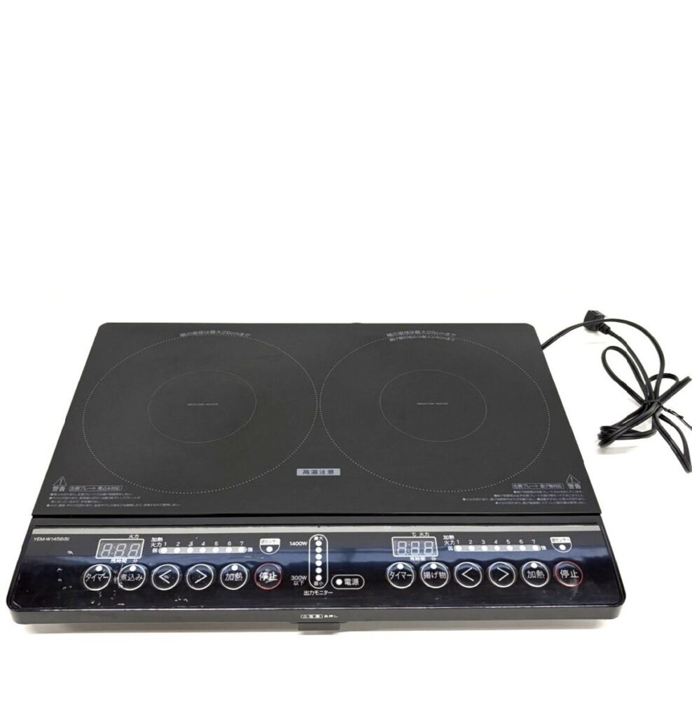 YAMAZEN 2口IHクッキングヒーター YEM-W1456 2025年製 山善