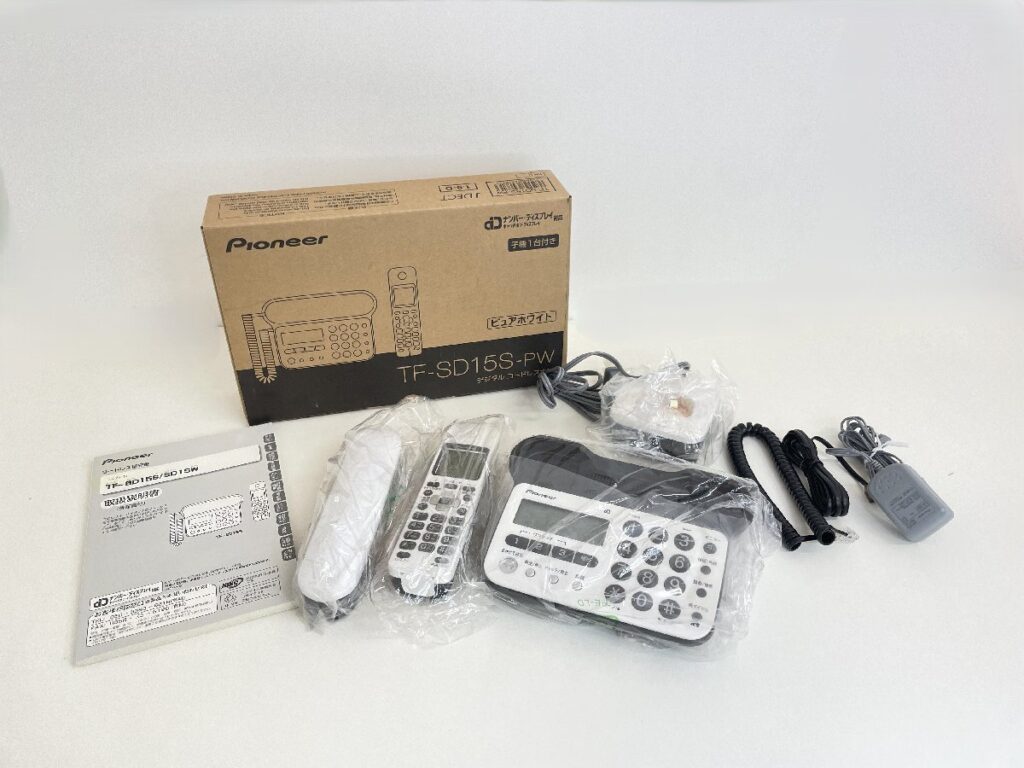 Pioneer TF-SD15S-PW パイオニア デジタルコードレスホン 固定電話機 子機