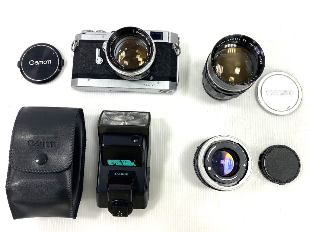 Canon VT キャノン 距離計連動式カメラ レンズ2点 まとめ スピードライト フィルムカメラ