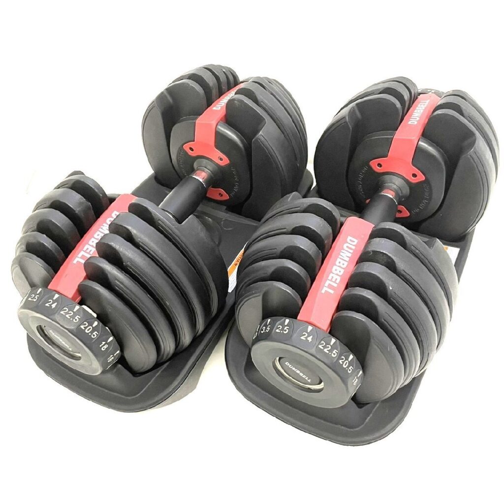 【引取、配達】　可変式ダンベル 24kg 2個セット　値引不可 可変式ダンベル 24kg 2個セット 詳細不明の買取実績【錬金堂】