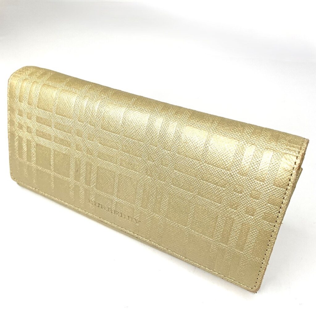 バーバリー ゴールド 長財布 BURBERRY