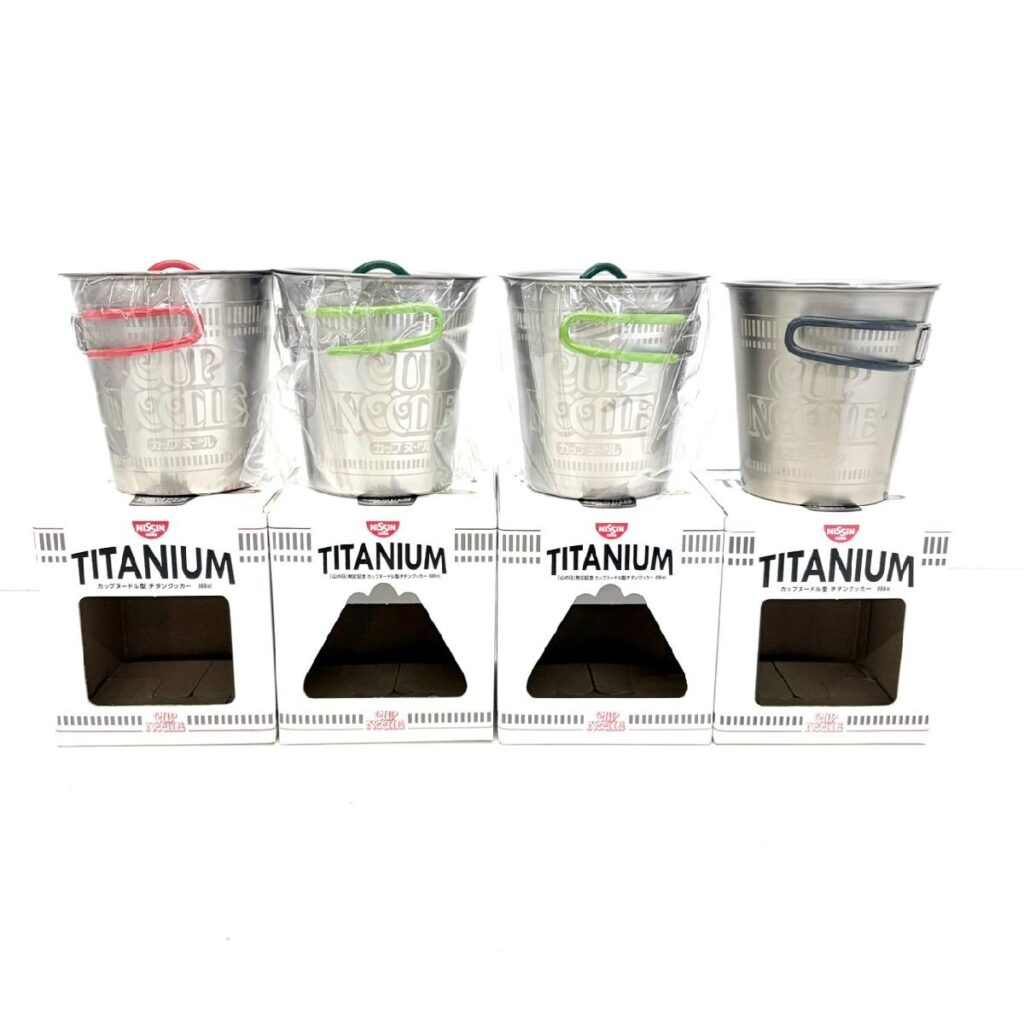 NISSIN カップヌードル型チタンクッカー 800ml 4個セット 日清