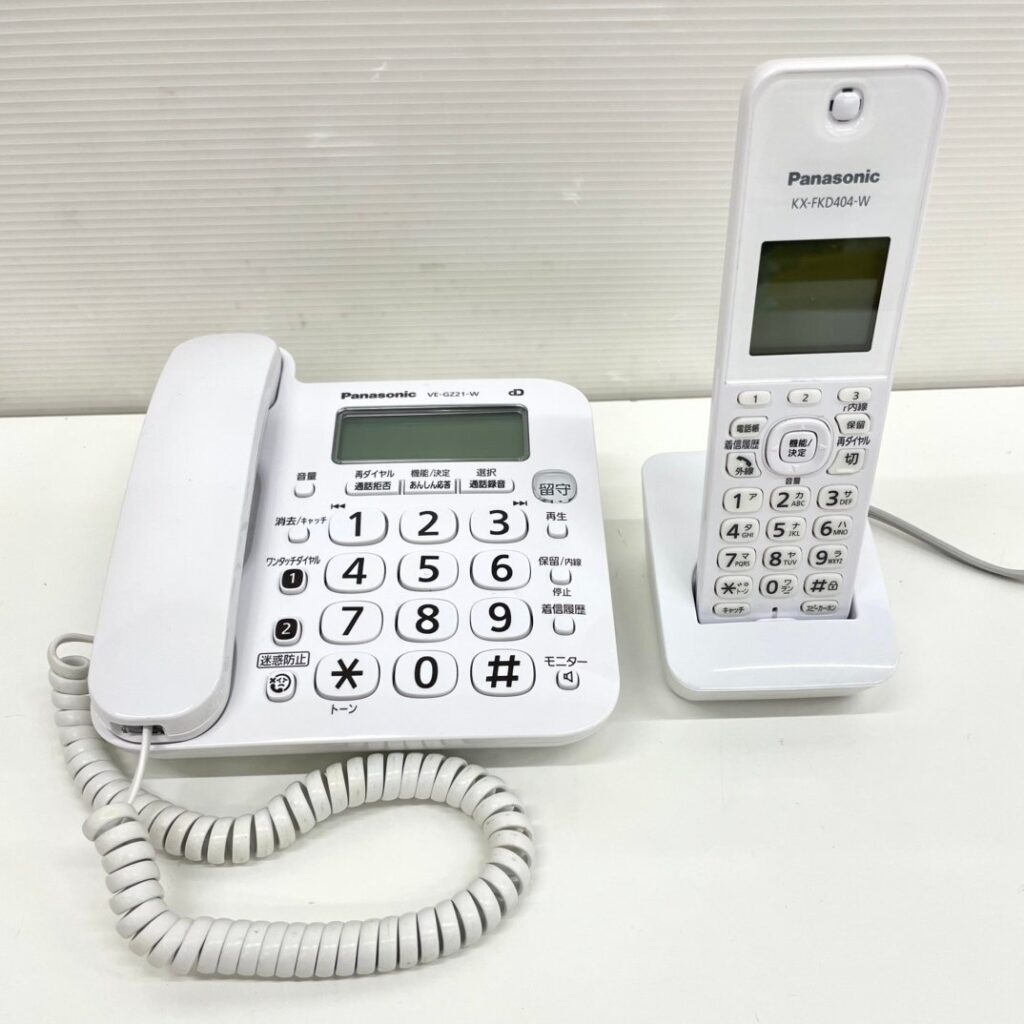 Panasonic 電話機 VE-GZ21-W コードレス電話機用増設子機 KX-FKD404-W 親機 子機 パナソニック