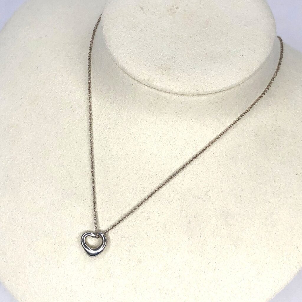 Tiffany & Co. ティファニー エルサ・ペレッティ オープンハート ネックレス AG925 2.1g
